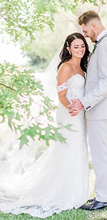 Photo of our bride and groom