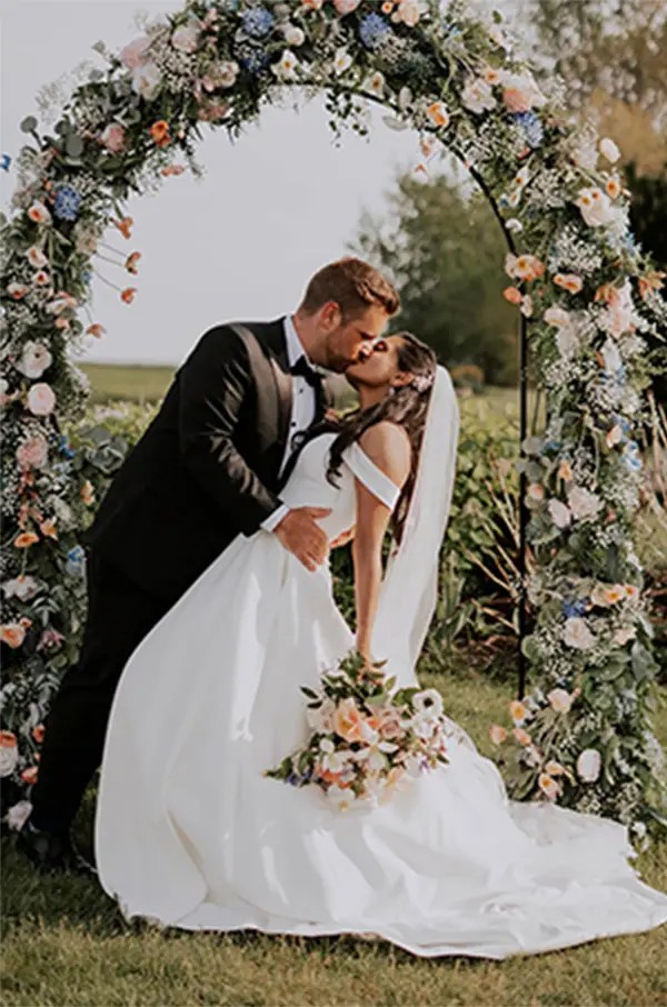 Photo of our bride and groom