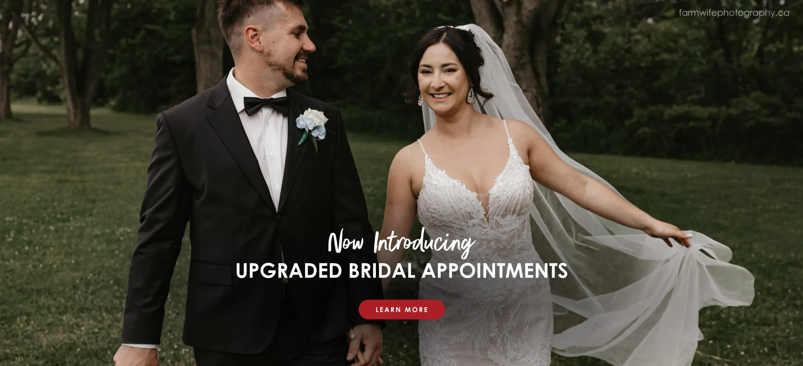 new upgraded bridal appointments banner